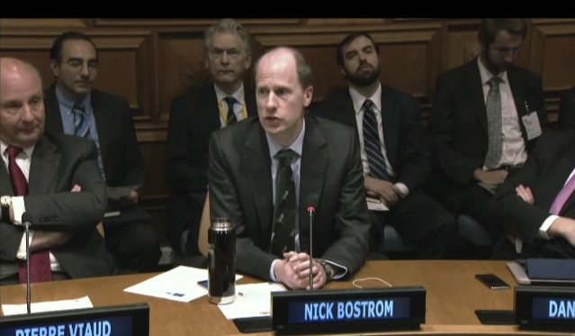 Nick Bostrom speaks at the United Nations on ising to the Challenges of International Security and the Emergence of Artificial Intelligence