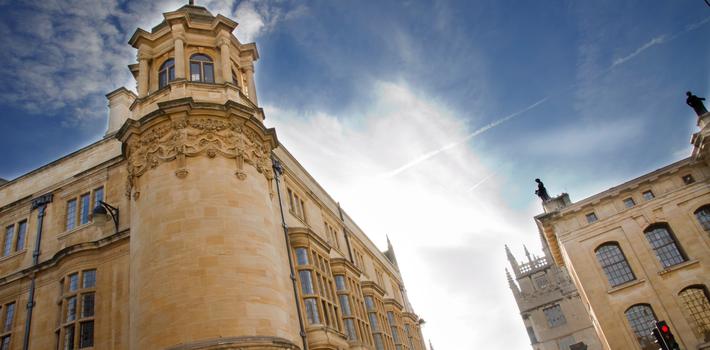 Oxford buildings and sky view