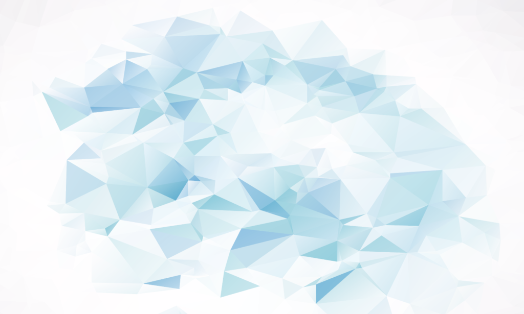 Abstract triangles in different shades of light blue