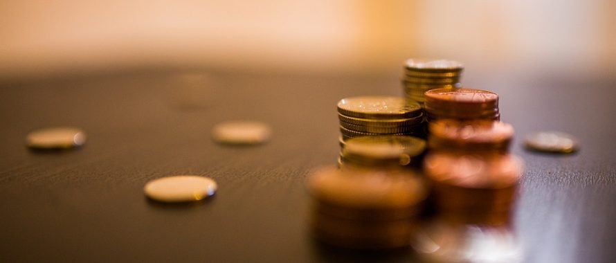 coins on table